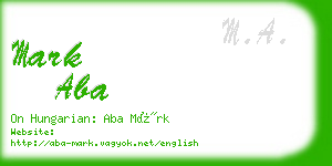 mark aba business card